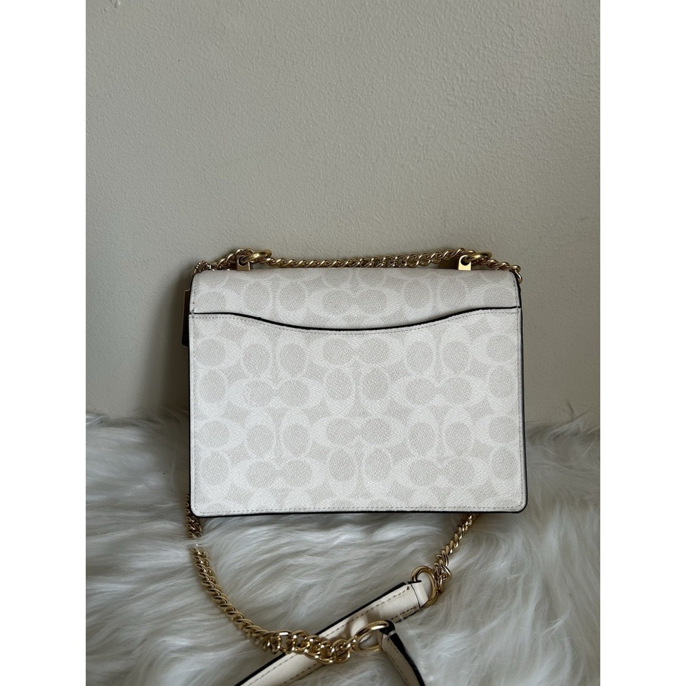 Coach Klare Crossbody Bag Signature Canvas White Beige Colorblock 91019 - Picture 5 of 11